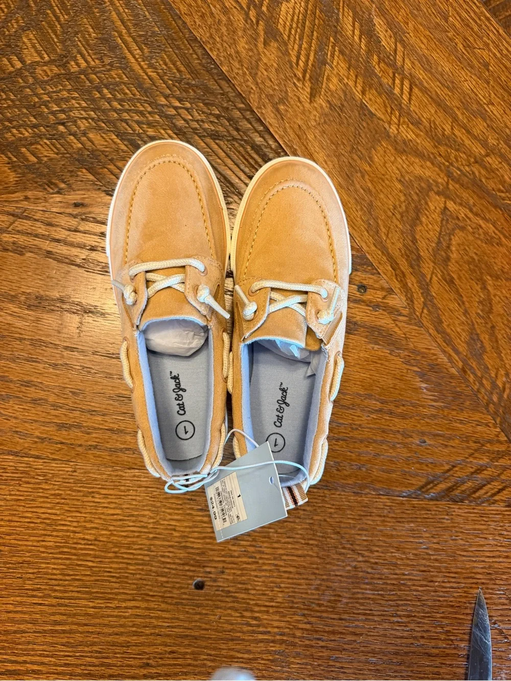 Cat & Jack Kids Tan Suede Boat Shoes